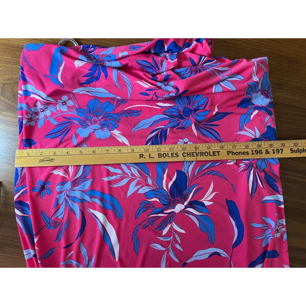Tommy Bahama Romantic Blooms One Shoulder Dress Bright Blush Pink NWT L - Picture 7 of 8